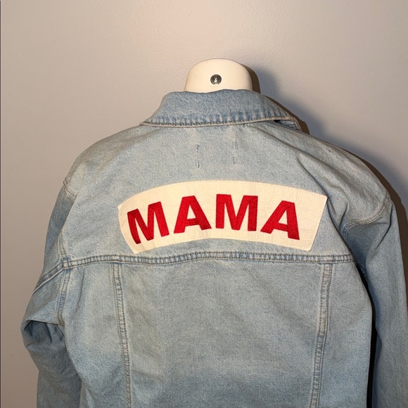 Isabel by Ingrid & Isabel denim “Mama” maternity jacket. NWT. X-Large. - Picture 2 of 16
